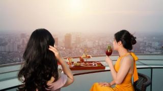 terraces with swimming pool in hanoi Top Of Hanoi